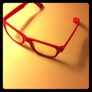 Hot pink hipster glasses